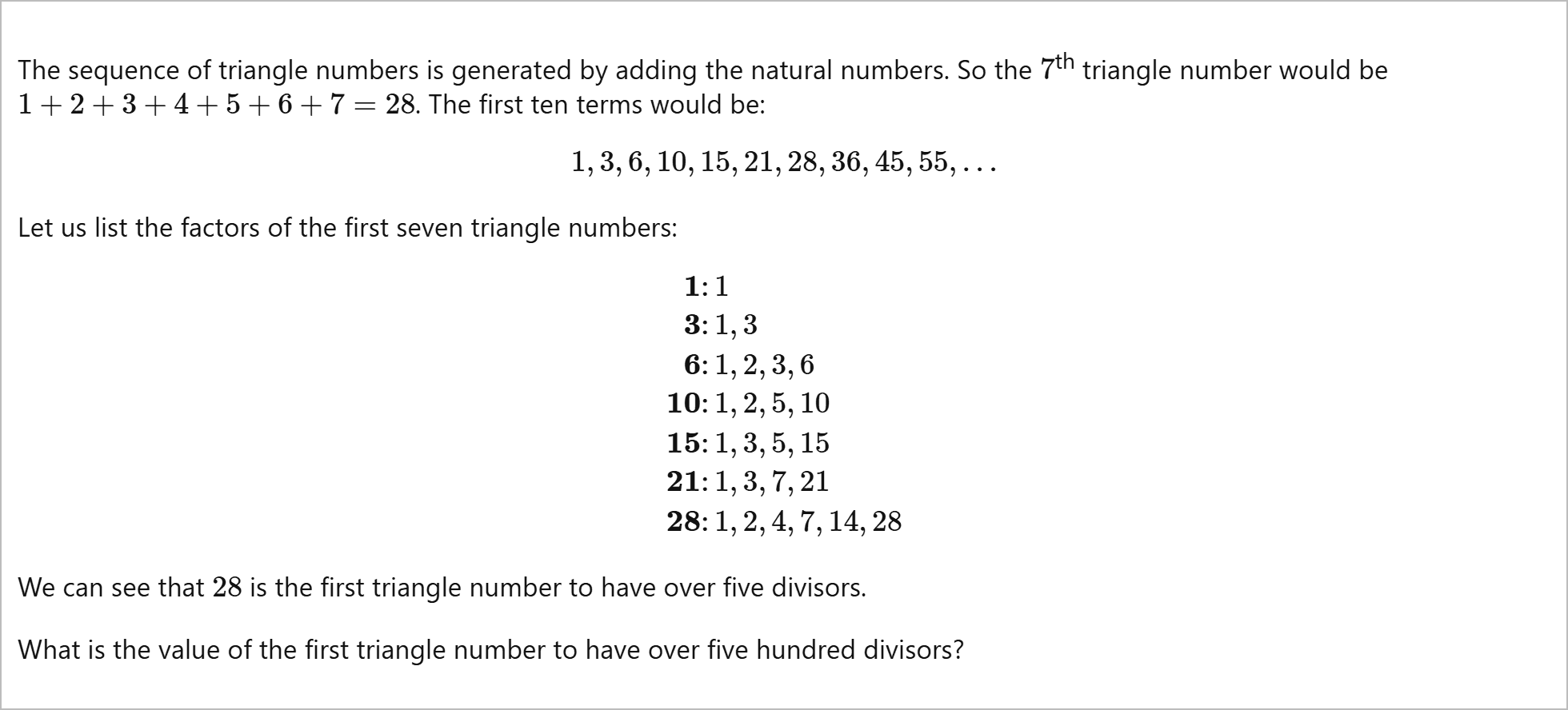 projecteuler p12 (light)