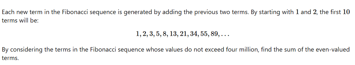 projecteuler p2 (light)