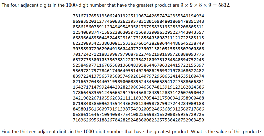 projecteuler p8 (light)