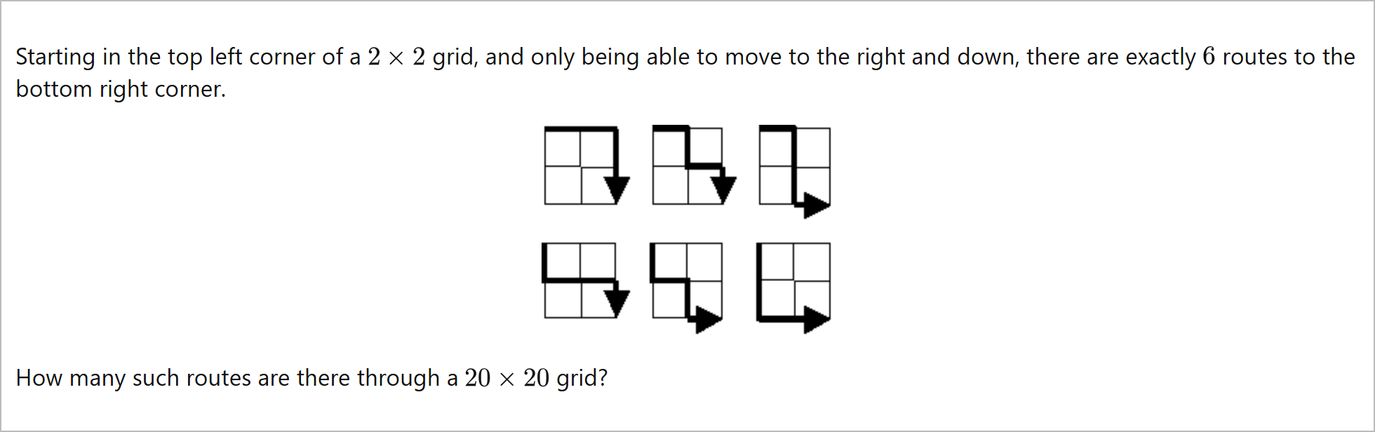projecteuler p15 (light)