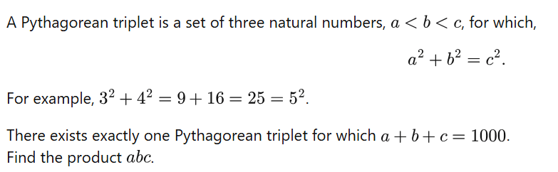 projecteuler p9 (light)